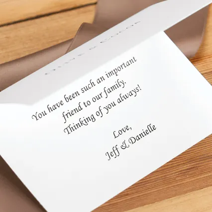 Personalized Olive and Cocoa gift card
