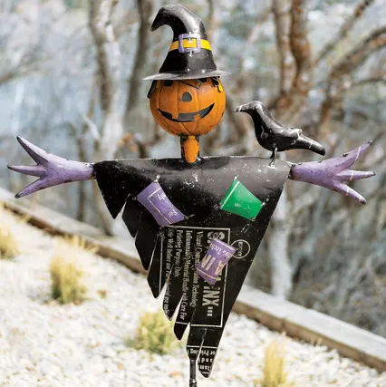 Pumpkinhead Metal Scarecrow