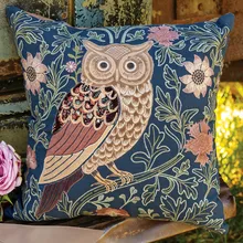 Embroidered Owl Pillow