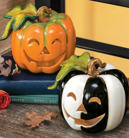 Ceramic Pumpkin Votive Holders