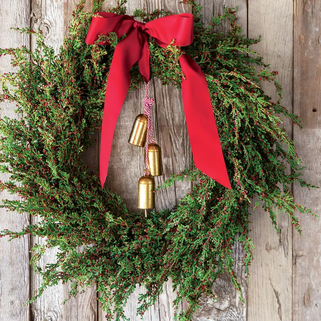 Evergreen and Bell Wreath