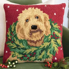 Happy Dog Holiday Pillow
