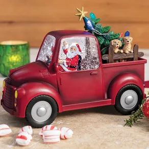 Santa&rsquo;s Truck Snow Globe