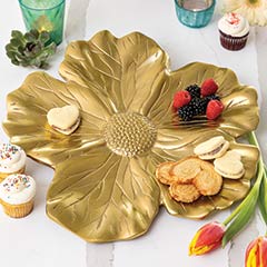Gilded Blossom Tray