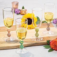 Artisan Swirl Champagne Flutes