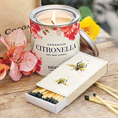 Citronella Garden Candle & Matches