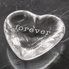 Simon Pearce "Forever" Glass Heart
