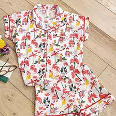 Saffron Palace Short Pajamas