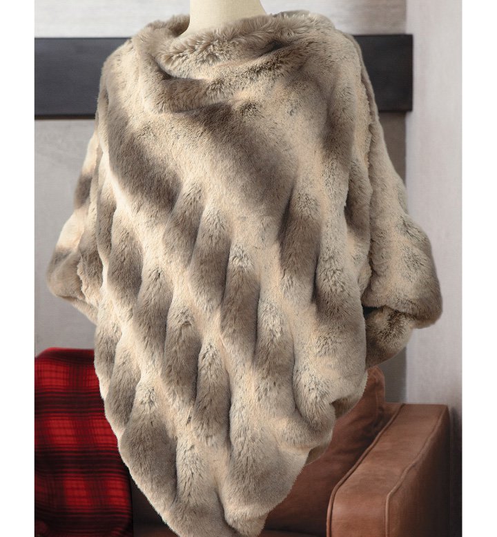 Olive & Cocoa's Lucerne Faux Fur Poncho is sure to keep your loved one warm this Christmas 2022
