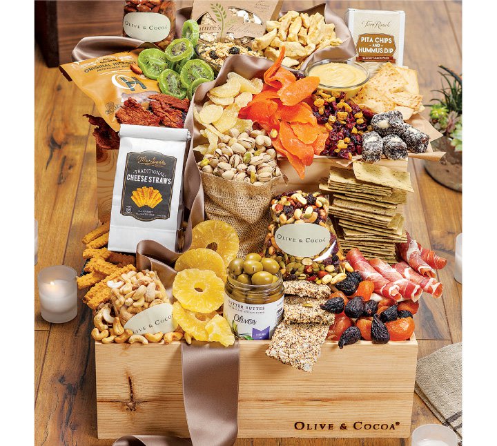 The Bountiful Harvest Crate is one of Olive & Cocoa's unique holiday gifts