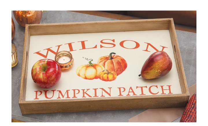 4 | Pumpkin Patch Personalized Tray