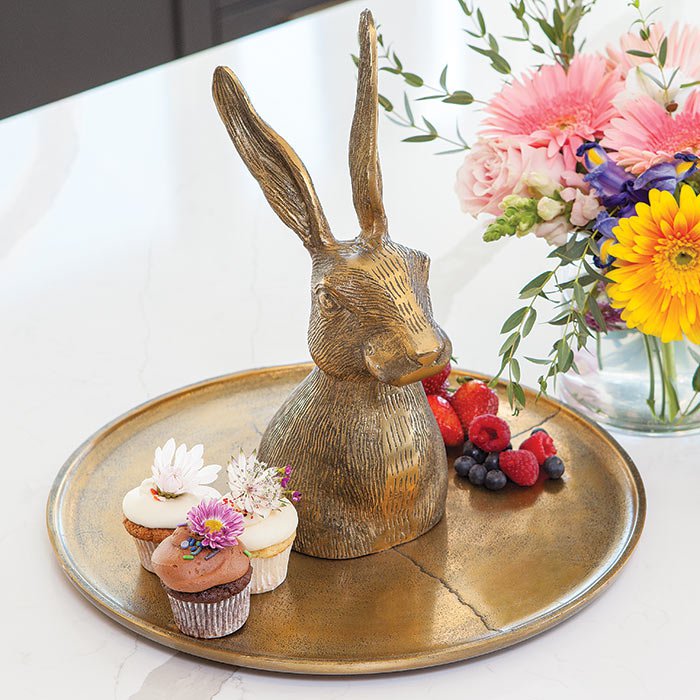 Bunny dish used for Easter decorating ideas