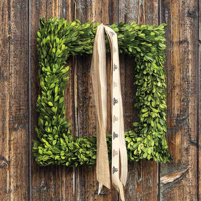 Square Boxwood wreath mother's day gift ideas for gardeners