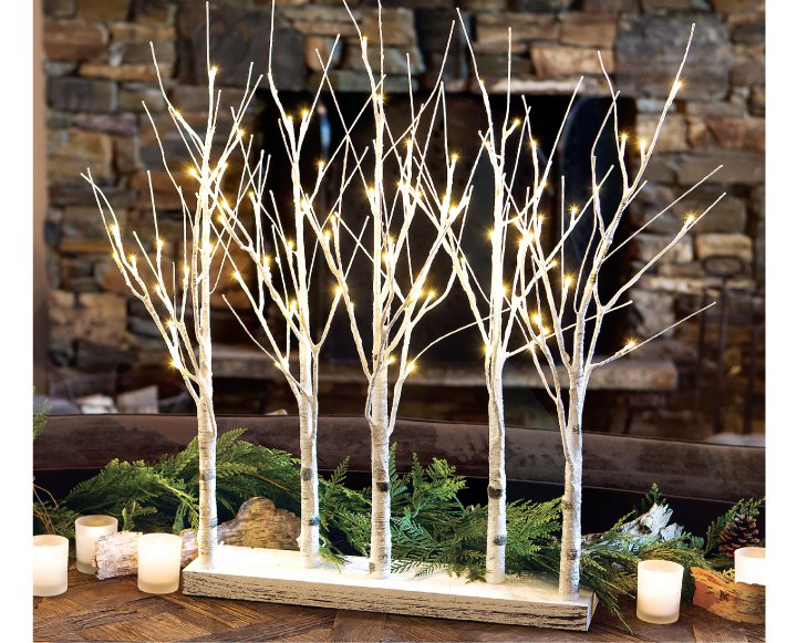 These Snowdrift Lit Trees are unique decorations for any home.