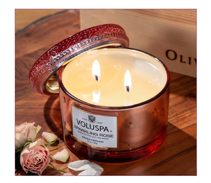 Champagne Rose Candle