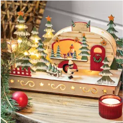 Lit Holiday Cocoa Trailer