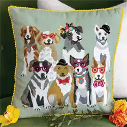 Dapper Dogs Portrait Pillow
