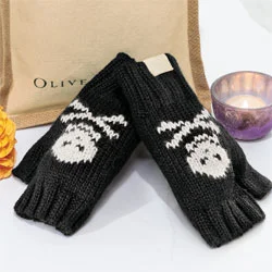 Crossbones Alpaca Gloves