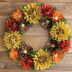 Wood Rosette Wreath