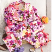 Olive & Cocoa Watercolor Fleur Pajamas