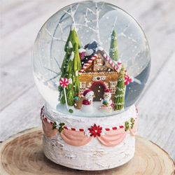 Gingerbread House Snow Globe