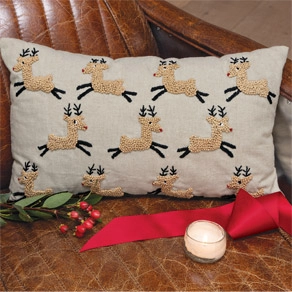 Prancing Reindeer Pillow