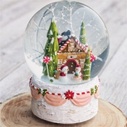 Gingerbread House Snow Globe