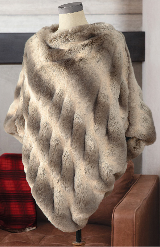 Lucerne Faux Fur Poncho