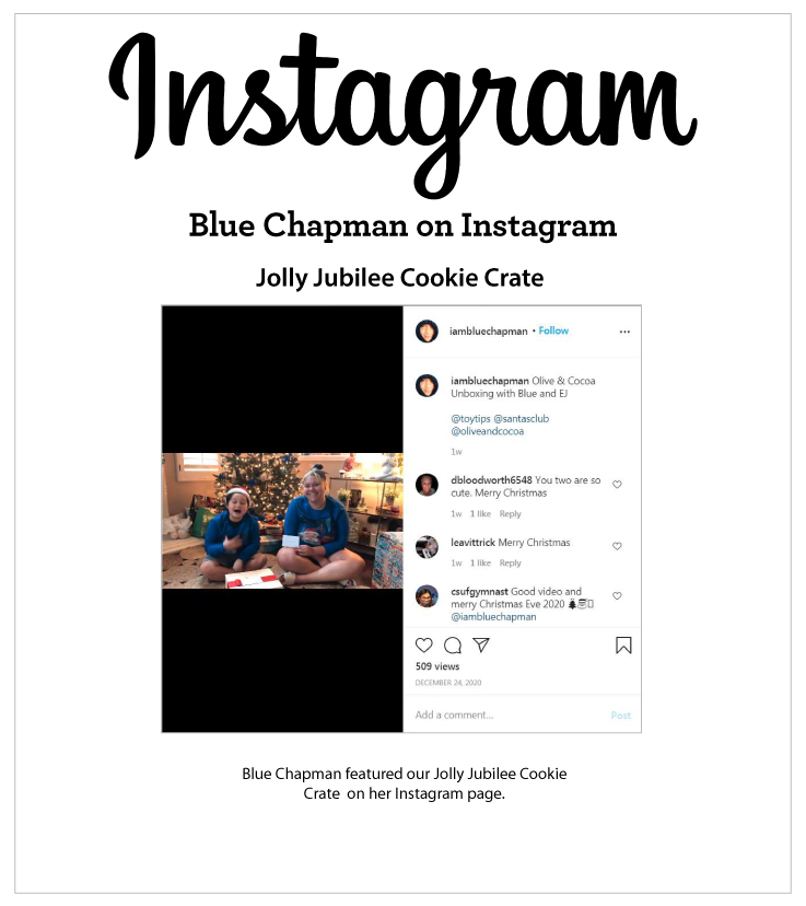 As Seen In Blue Chapman on Instagram 12.24.2021