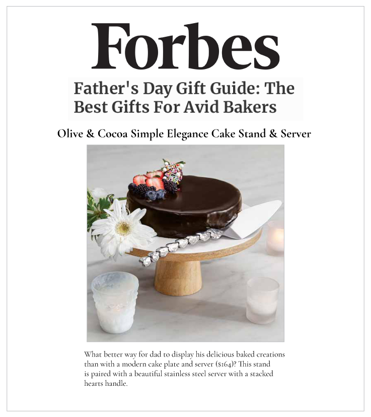 Our Simple Elegance Cake Stand & Server on Forbes.com