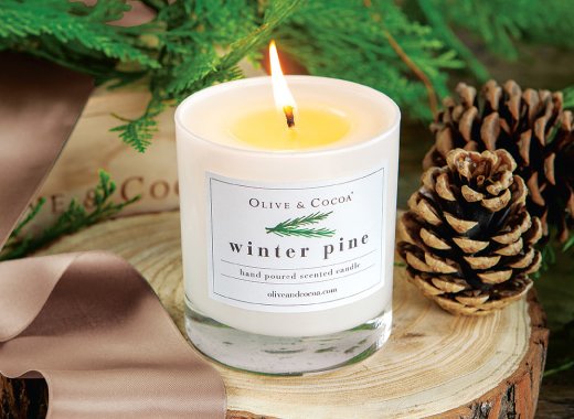Olive & Cocoa Winter Pine Candle