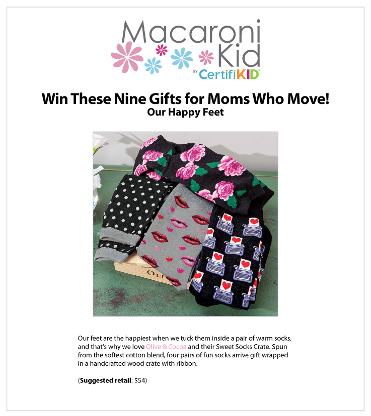 Our Sweet Socks Crate Featured on Macaroni Kid: Olive & Cocoa