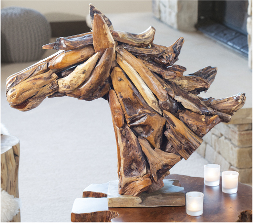 Artisan Driftwood Horse