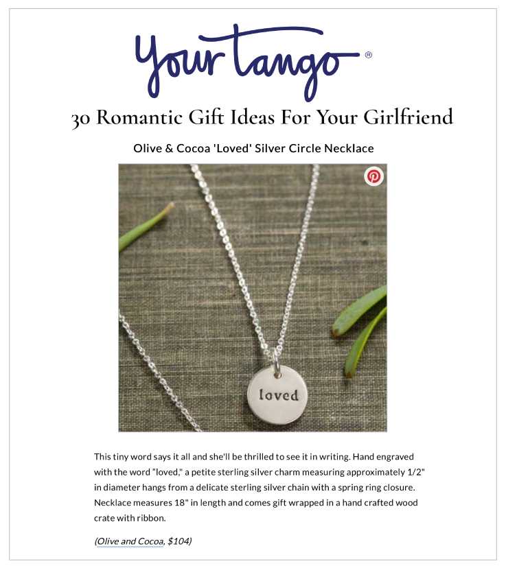 Loved Silver Circle Necklace Highlighted on YourTango.com