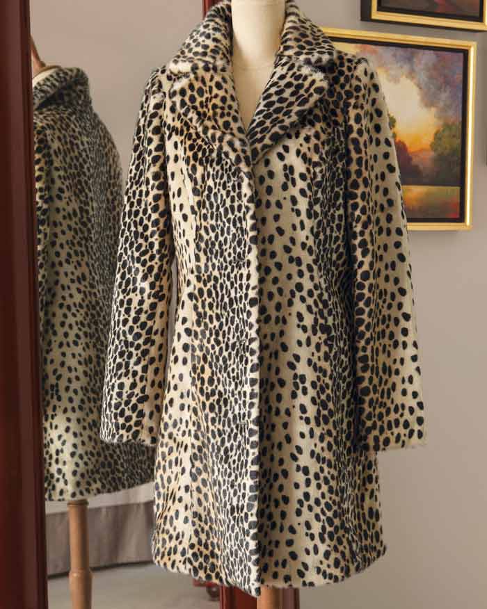 Faux Leopard Stroller Coat