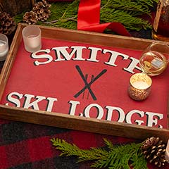 Personalized Ski Lodge Tray