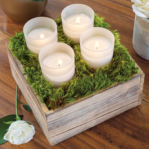 Frosted Votive Candle Box