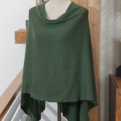 Forest Green Cashmere Poncho