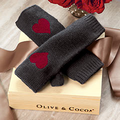 Product Image of Cashmere Heart Fingerless Gloves