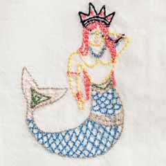 Embroidered Mermaid Pajamas
