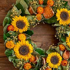 Preserved Sunflower Wreath