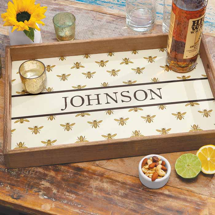 Golden Bee Personalized Tray