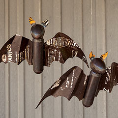 Reclaimed Metal Flying Bat