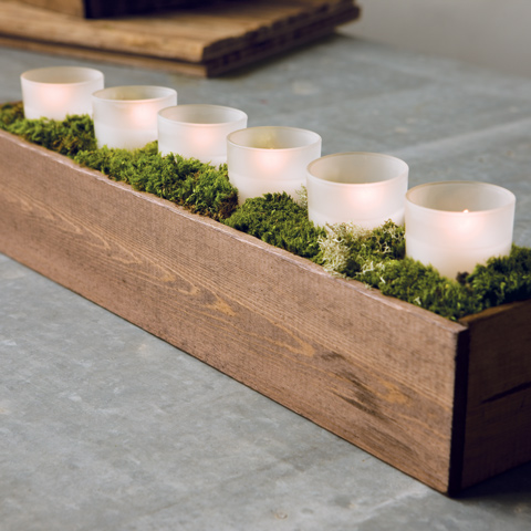 Frosted Votive Trough