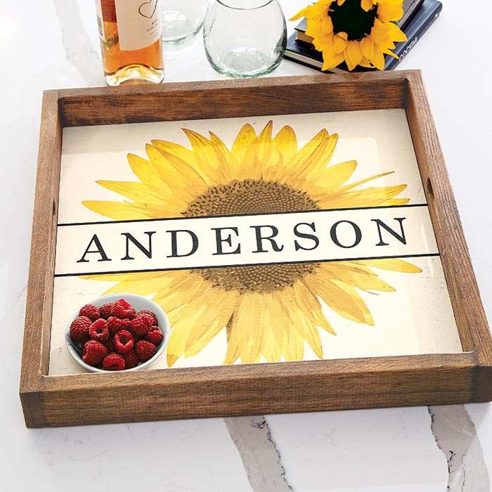 Sunflower Personalized Tray