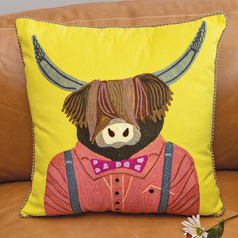 Preppy Yak Pillow