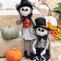 Skeleton Scarecrow Duo