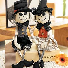 Skeleton Scarecrow Duo