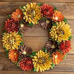 Product Image of Wood Rosette Wreath