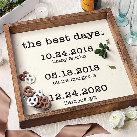 The Best Days Personalized Tray